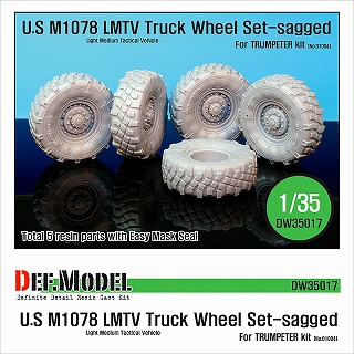【新製品】[2013923501705] DW35017)U.S. M1078 LMTV トラック 自重変形タイヤ