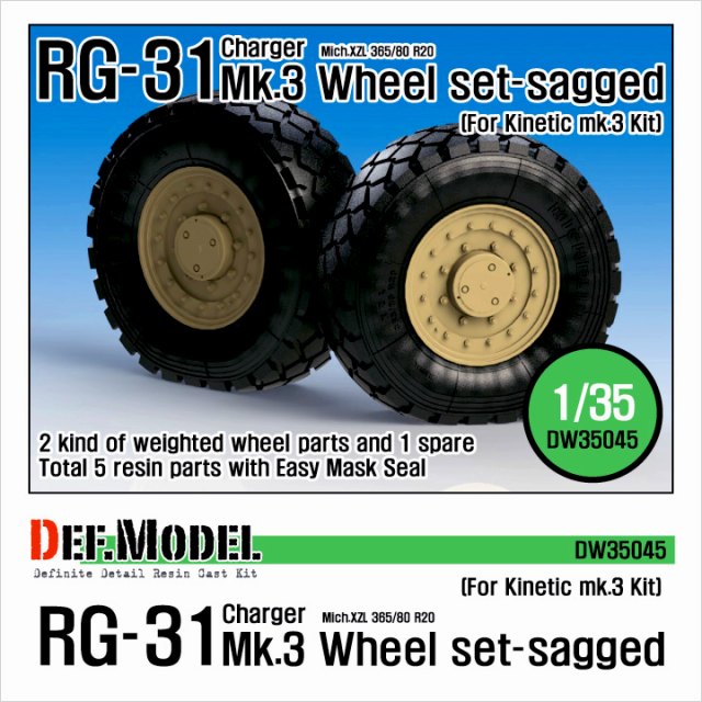 【新製品】[2013923504508] DW35045)RG-31 Mk.3 装輪式兵員輸送車 自重変形タイヤ 3
