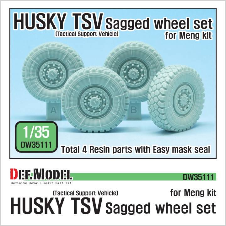 【新製品】DW35111 イギリス 装甲車 ハスキー TSV 自重変形タイヤセット