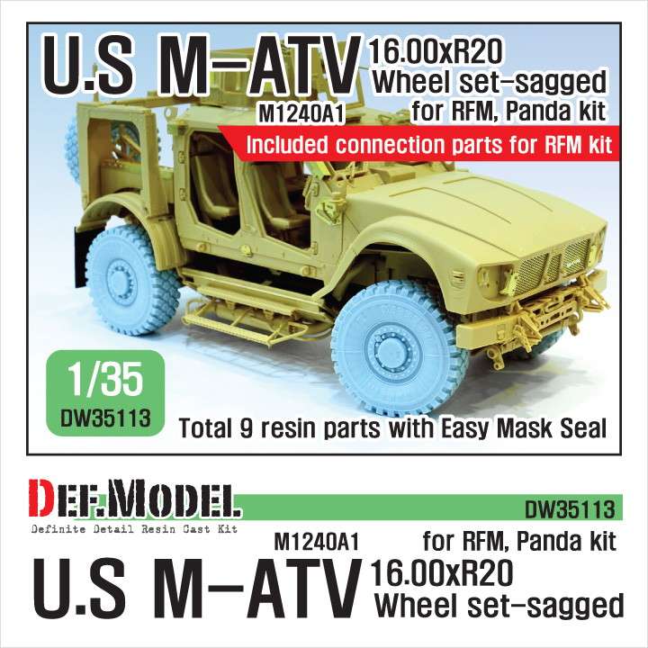 【新製品】DW35113 アメリカ M1240A1 M-ATV 自重変形タイヤセット