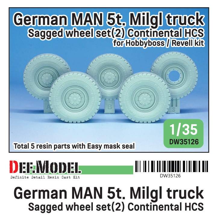 【新製品】DW35126 現用 ドイツ連邦軍5t軍用トラック用自重変形タイヤセット2