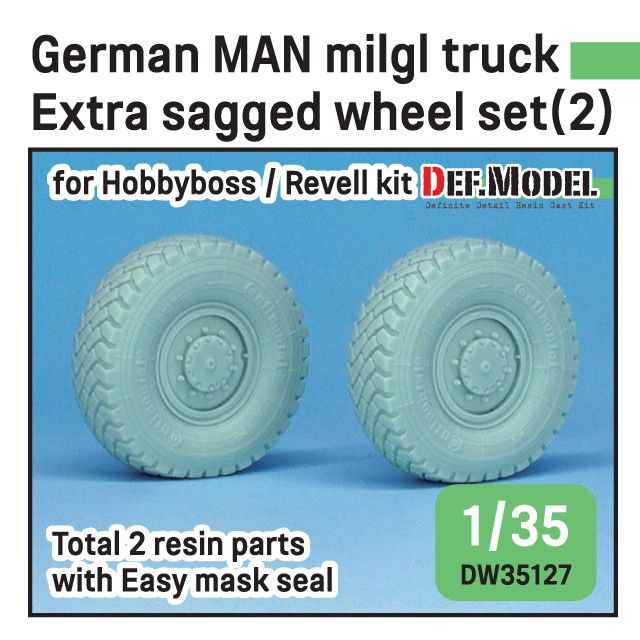 【新製品】DW35127 現用 ドイツ連邦軍7/10t軍用トラック用自重変形タイヤ2 追加分2個セット