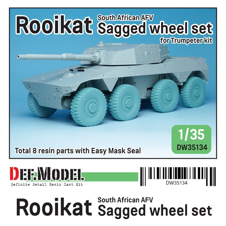 【新製品】DW35134 現用 南アフリカ ルーイカット装甲車 自重変形タイヤセット