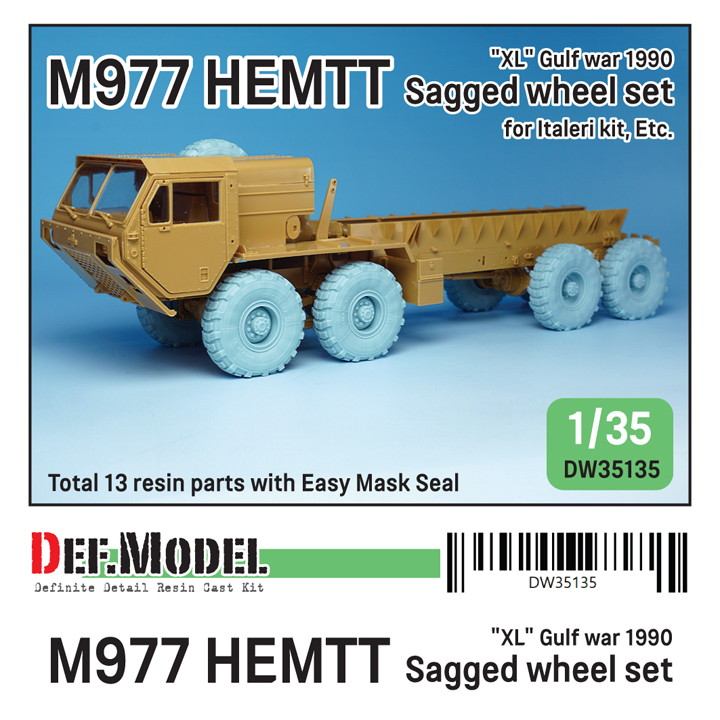 【新製品】DW35135 現用 アメリカ M977 HEMTT ミシュラン XL 1990 湾岸戦争 自重変形タイヤセット