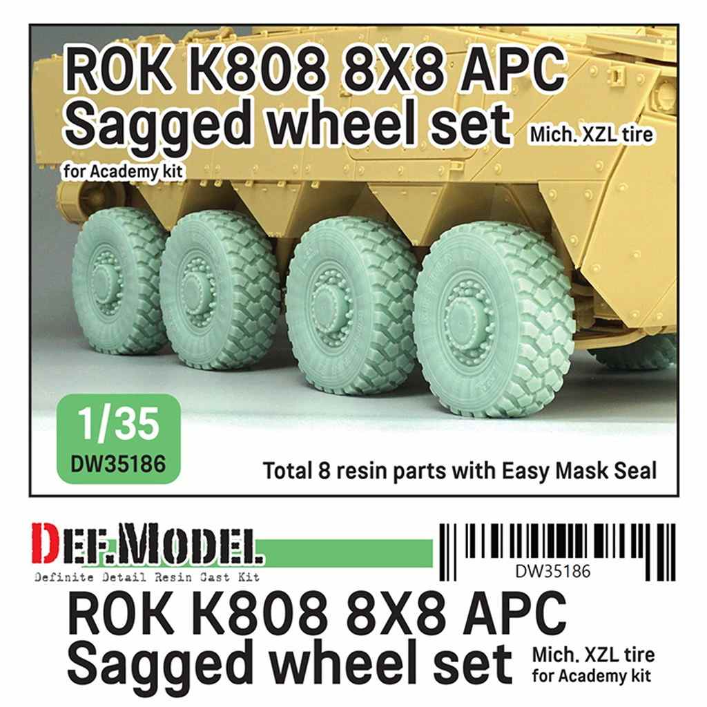 【新製品】DW35186 1/35 韓国陸軍 K808 ベクホ 装甲兵員輸送車 自重変形タイヤセット ミシュランXZL
