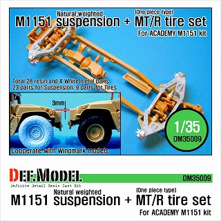 【新製品】[2013923600903] DM35009)M1151 ハンビー サスペンション&MT/Rタイヤセット