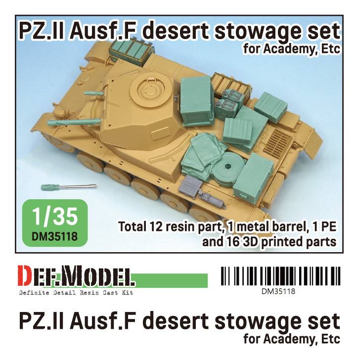 【新製品】DM35118 ドイツ陸軍II号戦車F型 北アフリカ戦線車載収納セット