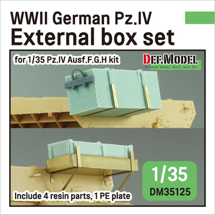 【新製品】DM35125 1/35 WWII ドイツ IV号戦車用外付木製弾薬箱セット(IV号戦車G/H型用)