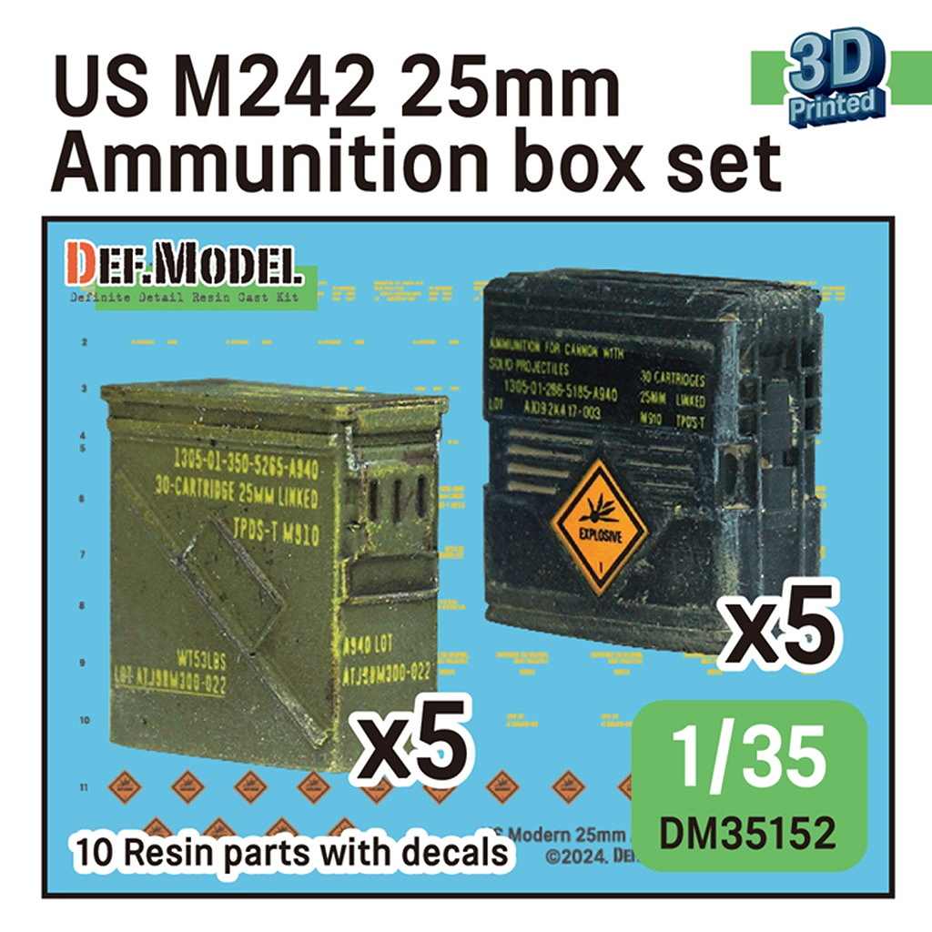 【新製品】DM35152 1/35 現用 アメリカ M242 ブッシュマスター 弾薬箱セット