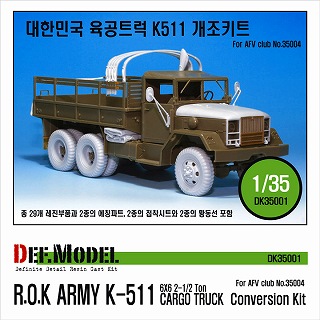 【新製品】[2013923700108] DK35001)韓国陸軍 K-511 カーゴトラック コンバージョンセット