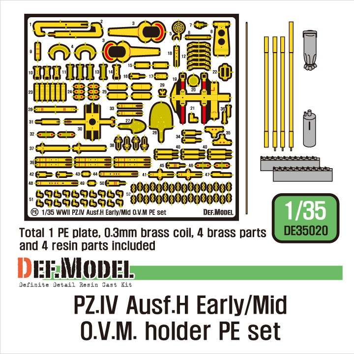 【新製品】DE35020 ドイツ IV号戦車Ｈ型初期-中期 OVMホルダーセット