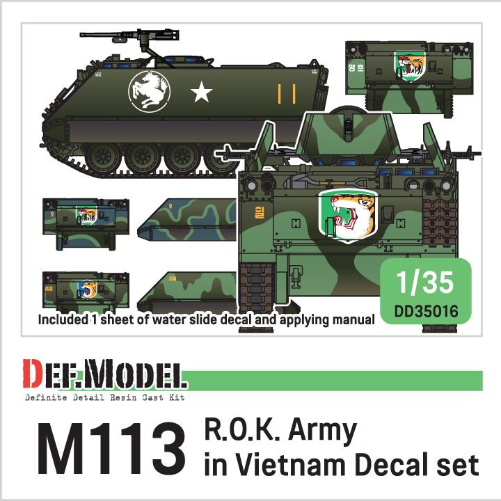 【新製品】DD35016 ベトナム戦争に派兵された韓国軍所属M113用デカールセット「ブレイブタイガー」