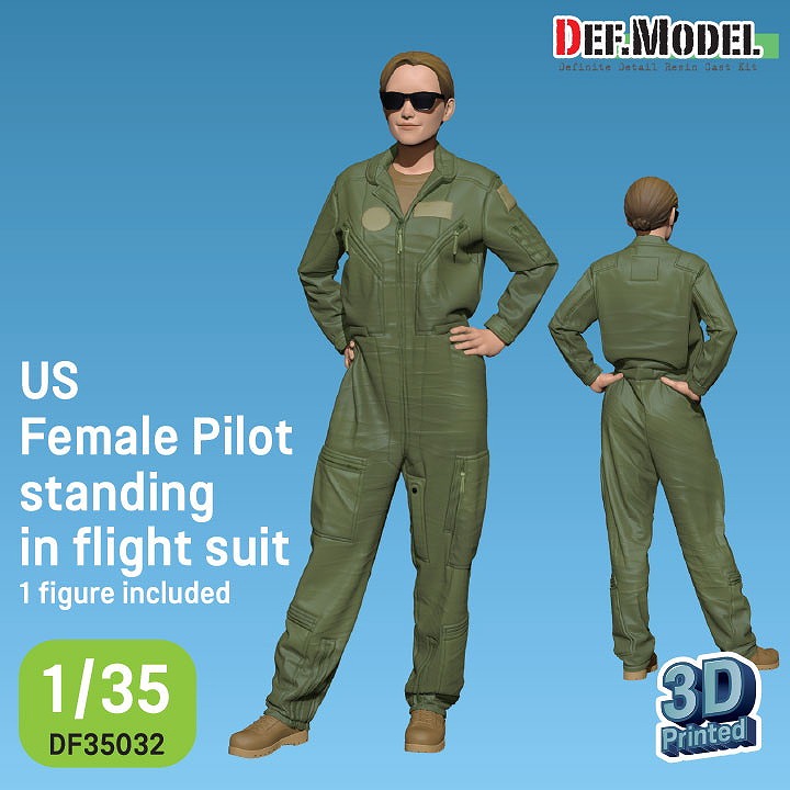 【新製品】DF35032 1/35 現用 アメリカ 女性パイロット フライトスーツ 立ちポーズ