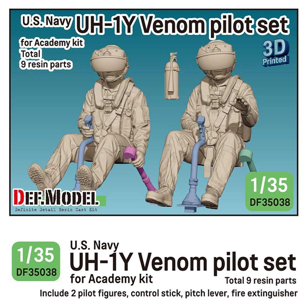 【新製品】DF35038 1/35 アメリカ海兵隊 UH-1Y ヴェノム パイロットセット