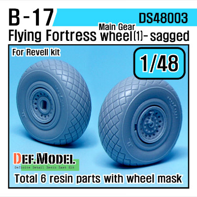 【新製品】[2013924500301] DS48003)B-17F/G フライングフォートレス 自重変形タイヤ 1