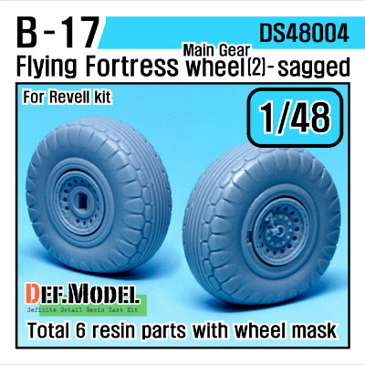 【新製品】[2013924500400] DS48004)B-17F/G フライングフォートレス 自重変形タイヤ 2