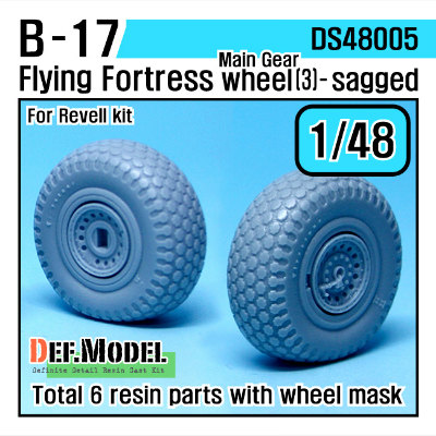 【新製品】[2013924500509] DS48005)B-17F/G フライングフォートレス 自重変形タイヤ 3