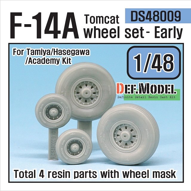 【新製品】DS48009)F-14A トムキャット 初期型自重変形タイヤセット