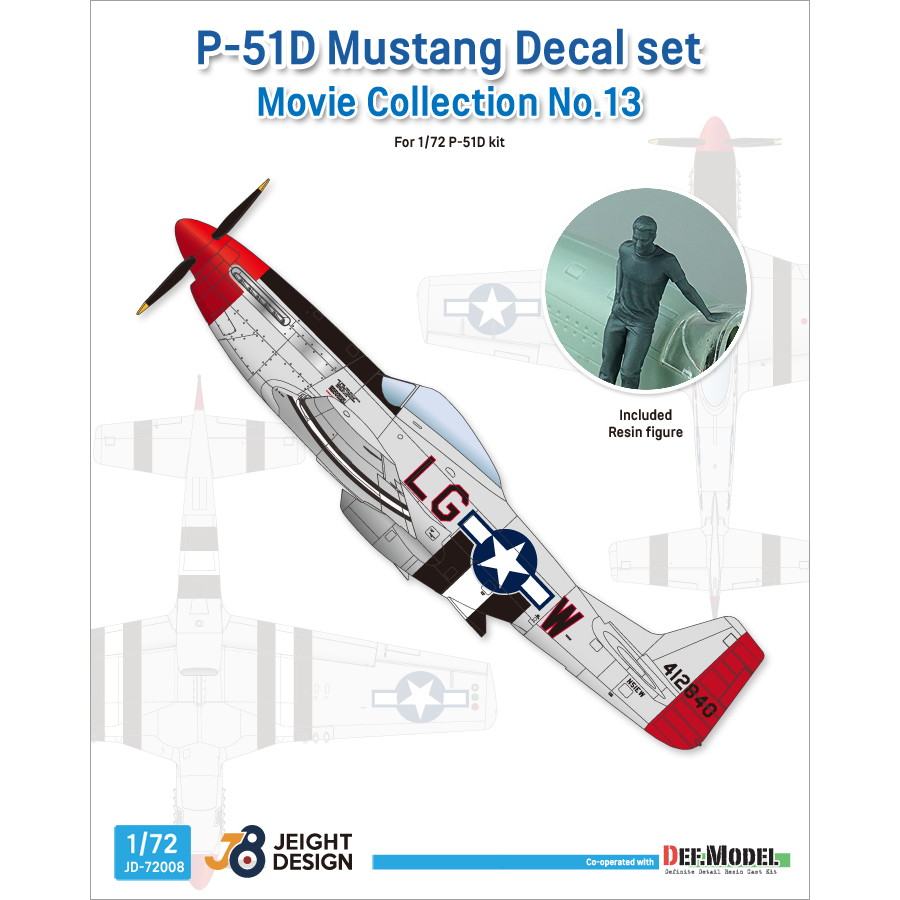 【再入荷】JEIGHT DESIGN JD-72008 【ムービーコレクション No.13 2022年】ノースアメリカン P-51D マスタング