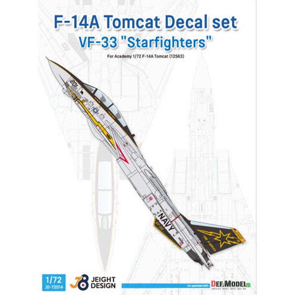 【新製品】JEIGHT DESIGN JD-72014 1/72 グラマン F-14A トムキャット VF-33 スターファイターズ