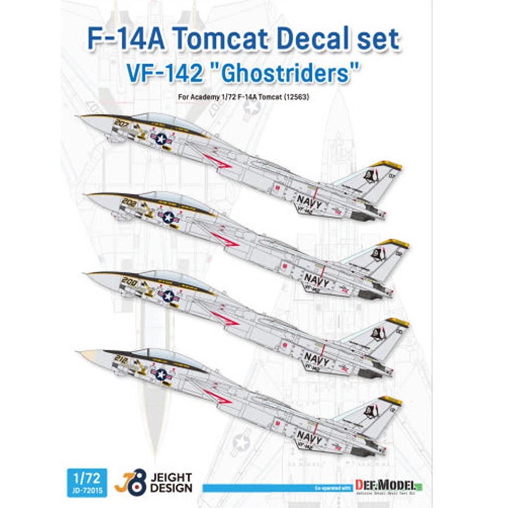 【新製品】JEIGHT DESIGN JD-72015 1/72 グラマン F-14A トムキャット VF-142 ゴーストライダース