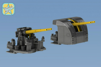 【新製品】NSA350057)英海軍 4インチ10.2cm連装砲 Mk.XVI
