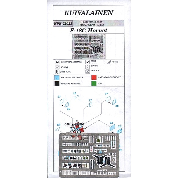 【新製品】KPE72033)F/A-18C ホーネット エッチングパーツ