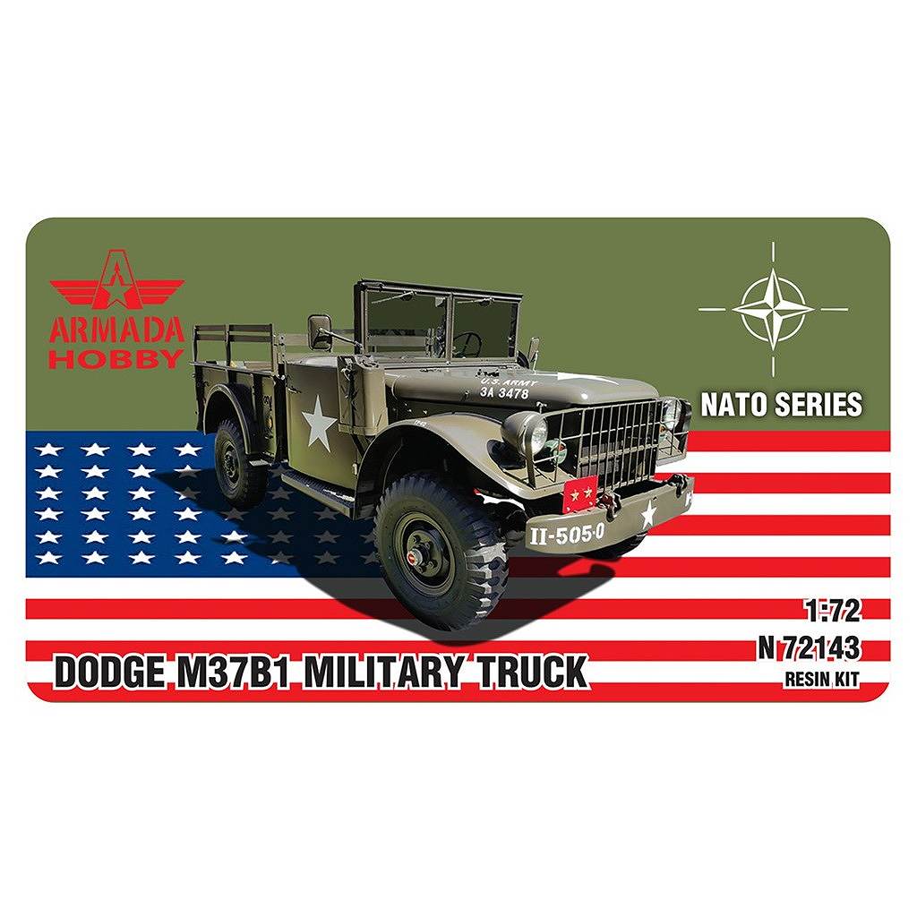 【新製品】M72143 1/72 アメリカ ダッジ M37B1 3/4トン多目的軍用トラック