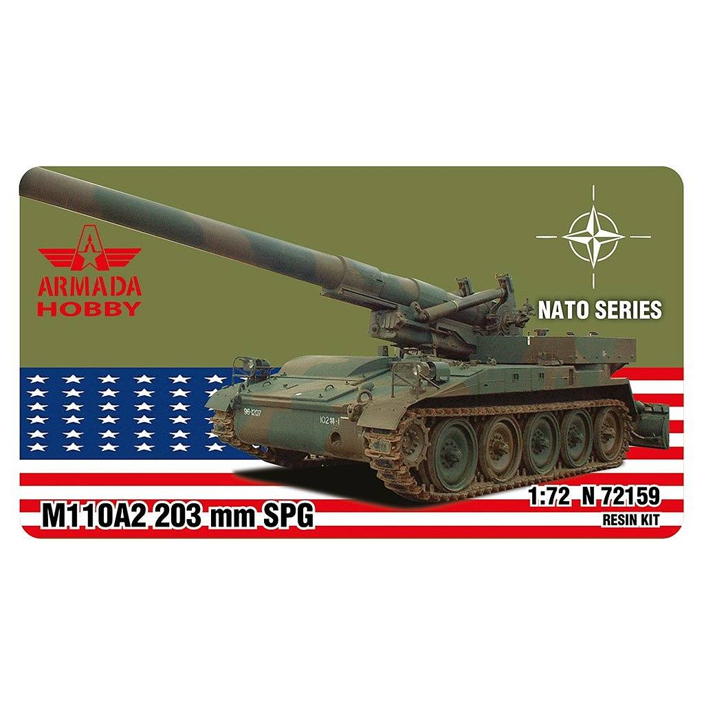 【新製品】M72159 1/72 アメリカ M110A2 203mm 自走榴弾砲