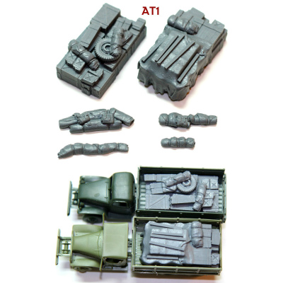 【再入荷】72AT1 連合軍 トラック積荷セット (2パック) AT1