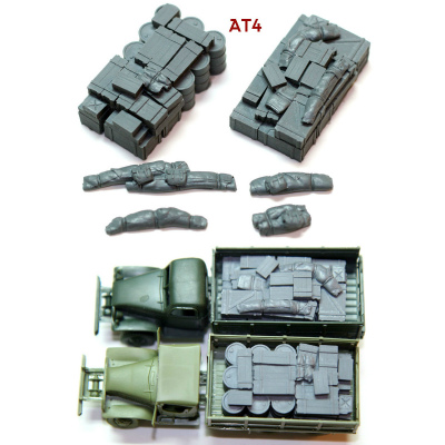 【再入荷】72AT4 連合軍 トラック積荷セット (2パック) AT4