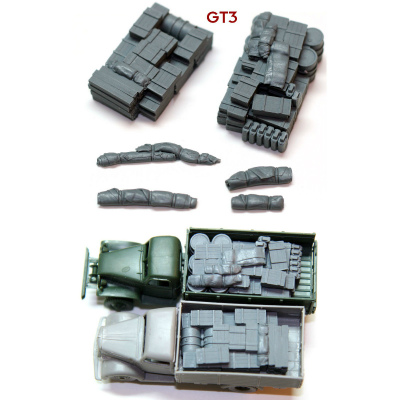 【再入荷】72GT3 独軍 トラック積荷セット (2パック) GT3