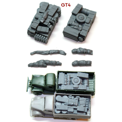 【再入荷】72GT4 独軍 トラック積荷セット (2パック) GT4