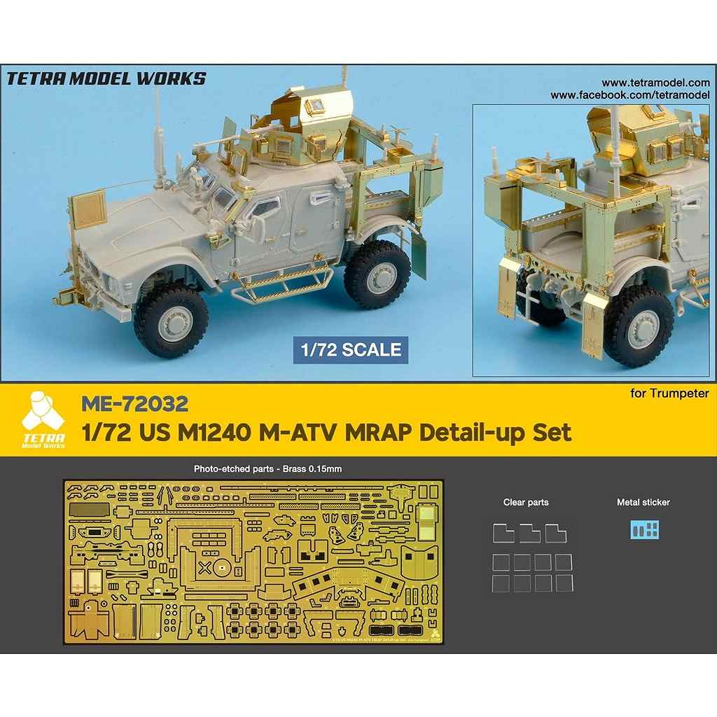 【新製品】ME-72032 1/72 M1240 M-ATV/MRAP(TR社)用 エッチングパーツセット