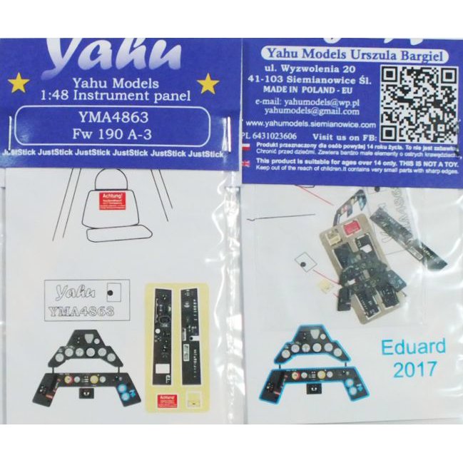 【新製品】YMA4863 フォッケウルフ Fw190A-3 計器盤