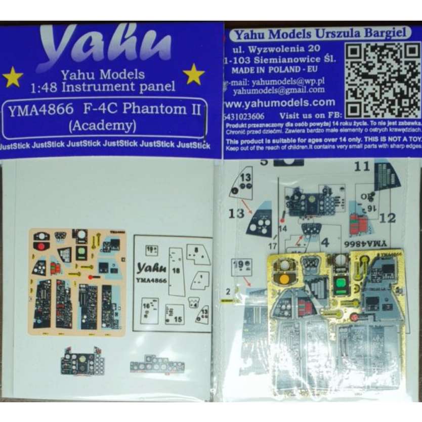 【新製品】YMA4866 マクドネル・ダグラス F-4C ファントムII 計器盤