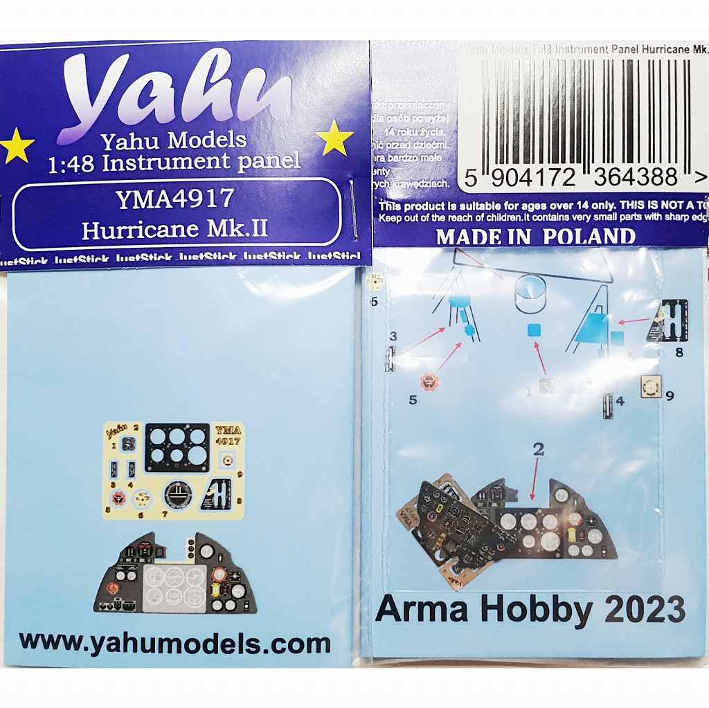 【新製品】YMA4917 ホーカー ハリケーン Mk.II 計器盤