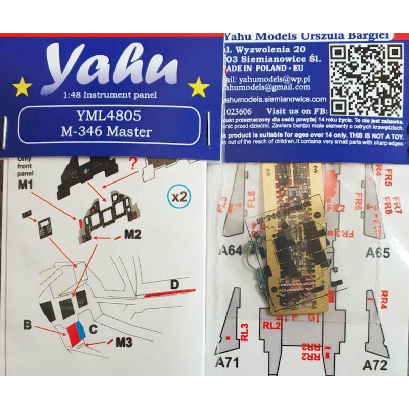 【新製品】YML4805 アレーニア・アエルマッキ M-346 マスター 計器盤