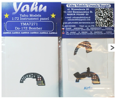 【新製品】YMA7271)ドルニエ Do17Z 計器盤