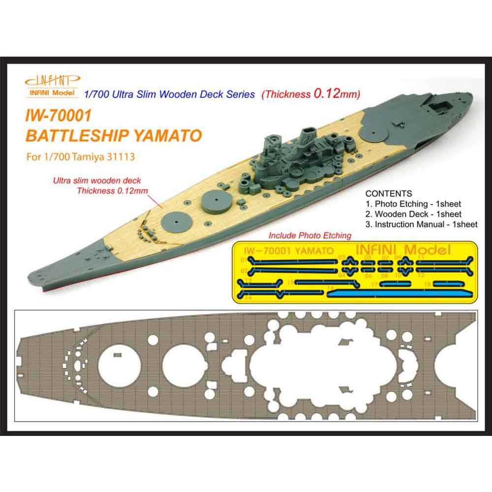 【新製品】IW-70001)戦艦 大和 木製甲板