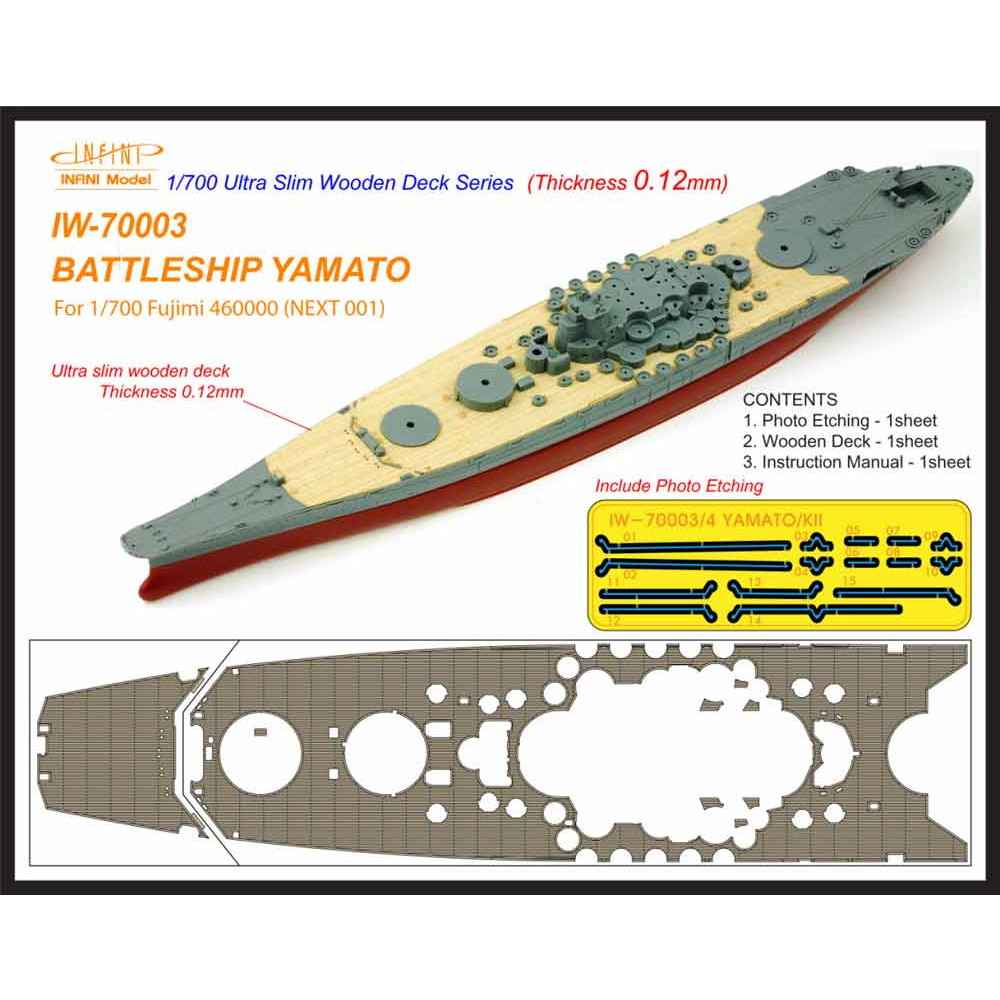 【新製品】IW-70003)戦艦 大和 木製甲板