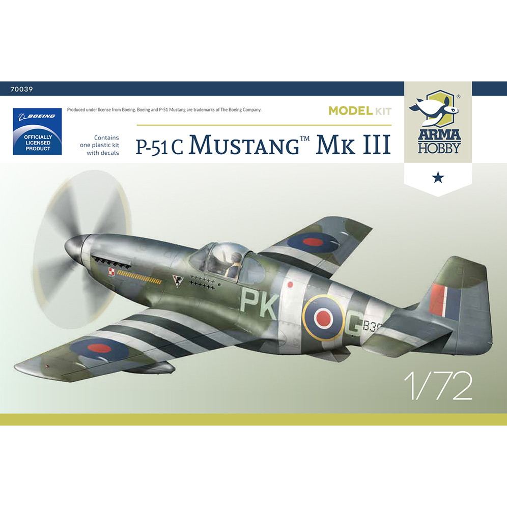 【新製品】70039 1/72 P-51C マスタング Mk.III