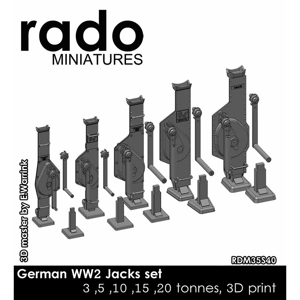 【新製品】RDM35S40 1/35 WWII ドイツ ジャッキセット(3/5/10/15/20トン型)