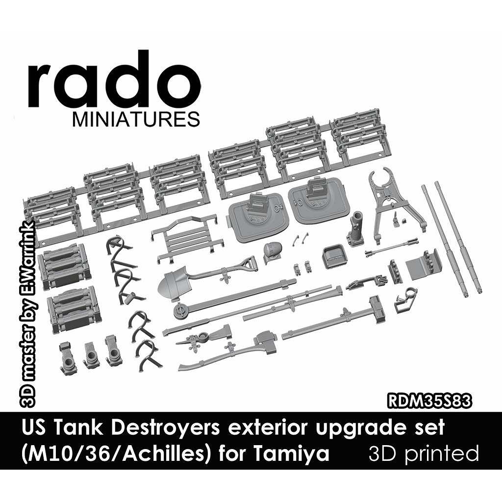 【新製品】RDM35S83 1/35 WWII アメリカ M10/M36/アキリーズ駆逐戦車 外装アップグレードセット(タミヤ用)