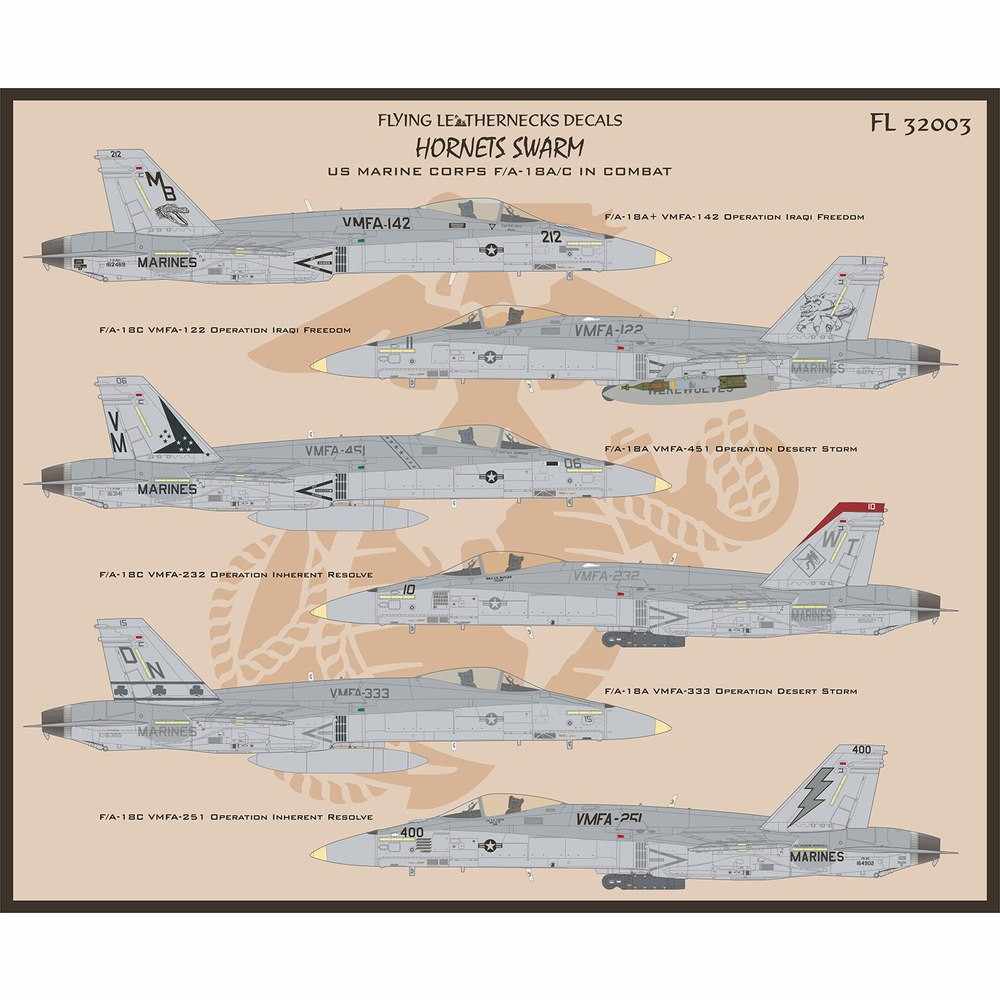 【新製品】FL32003 米海兵隊 F/A-18A/C ホーネット 'Hornets Swarm' US Marine Corps F/A-18A/C in Combat Part I