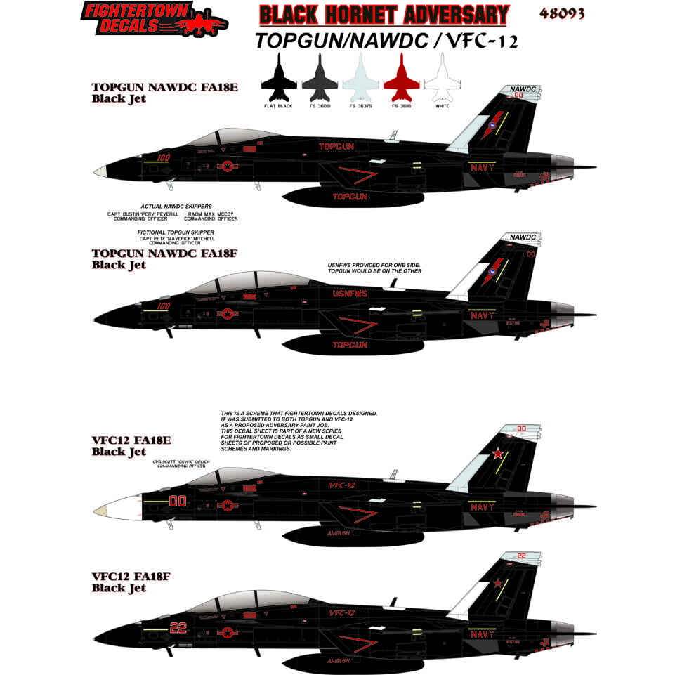 【新製品】48093 ボーイング F/A-18E/F ブラック ホーネット アドバーサリー トップガン/NAWDC/VFC-12