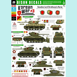 【新製品】[2014543513307] 35133)朝鮮戦争時のカナダ軍AFVデカールセット ロード・ストラスコナズホース