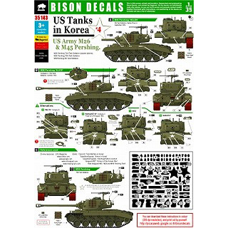 【新製品】[2014543514304] 35143)朝鮮戦争時の米軍戦車デカールセット #4 M26&M45パーシング