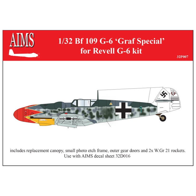 【新製品】32P007 メッサーシュミット Bf109G-6 グラーフスペシャル レベル用