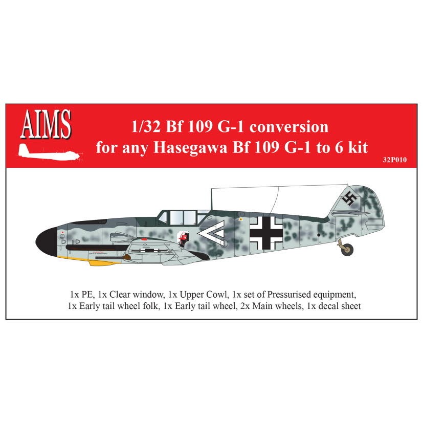 【新製品】32P010 メッサーシュミット Bf109G-1 コンバージョンセット ハセガワ用